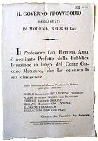 Nomina di Amici a prefetto della Pubblica Istruzione