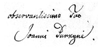 Firma di Jan Evangelista Purkyne